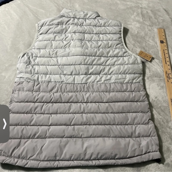 NWT Simply Southern Gray Ombré Puffy Puffer Full Zip Vest Size Large - Picture 2 of 5